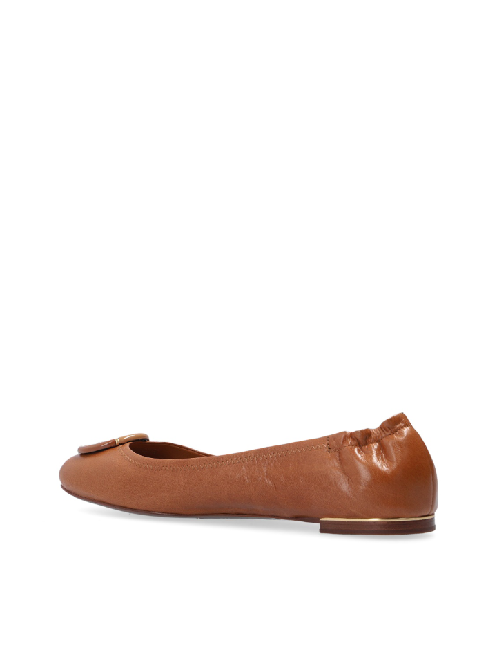 Tory Burch Multi-Logo Ballet Flat Shoes Tan – Balilene