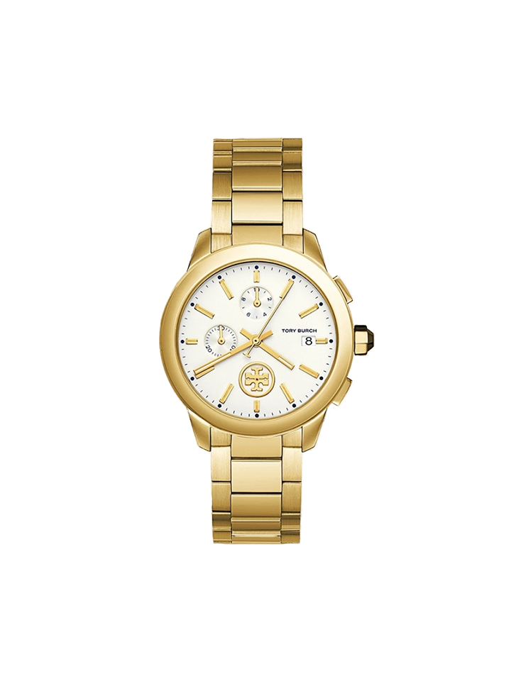 Tory Burch TBW1250 Collins Chronograph Gold-Tone Stainless Steel Watch –  Balilene
