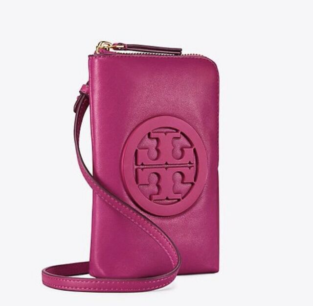 Tory Burch 52863 Charlie Cross Body Mini Phone Case Leather Handbag Pa –  Balilene