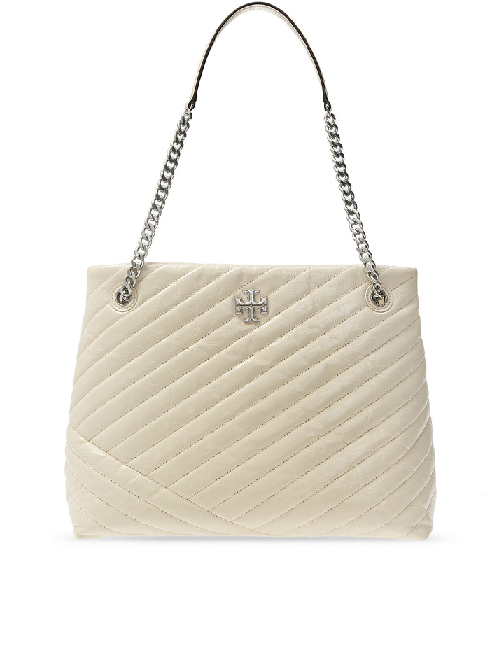 Tory Burch 75450 Kira Chevron Quilted Leather Tote In New Cream – Balilene