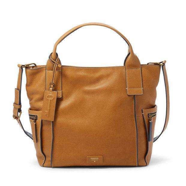 fossil leather satchel