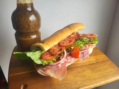 italian cold cut sandwich vinegar and oil