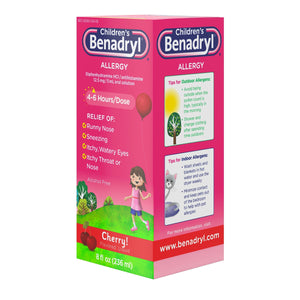 Benadryl Children's Antihistamine Allergy Liquid, Cherry, 8 fl. Oz. NA