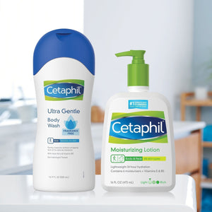 Cetaphil Ultra Gentle Body Wash, Fragrance Free, Sensitive Skin, All Skin Types, Hypoallergenic, Dermatologist Tested, 16.9 Oz.