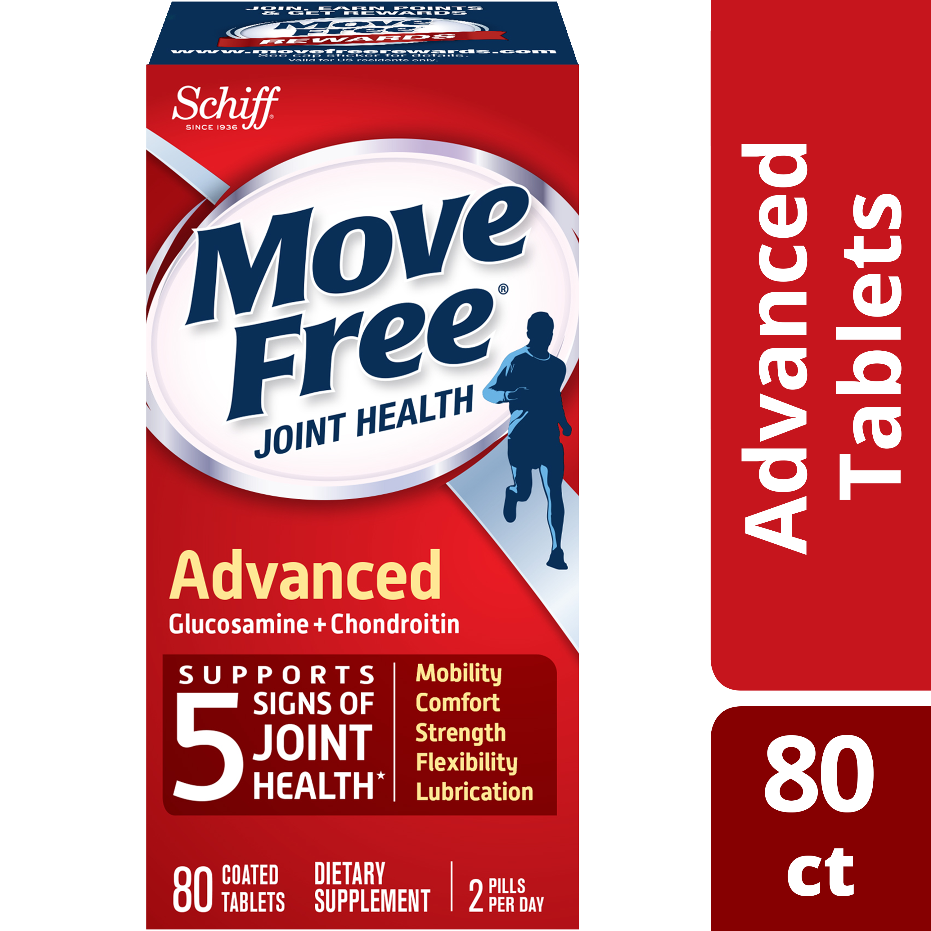Move Free Advanced, 80 tablets White
