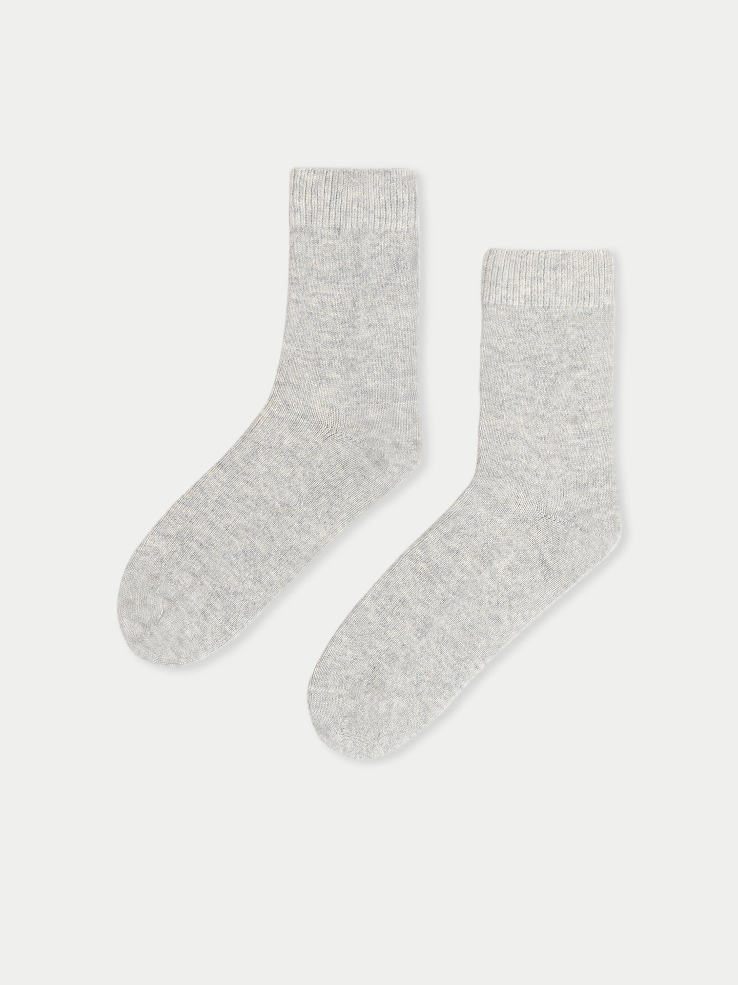 Unisex Cashmere Rib Knit Bed Socks Dawn Blue - Gobi Cashmere