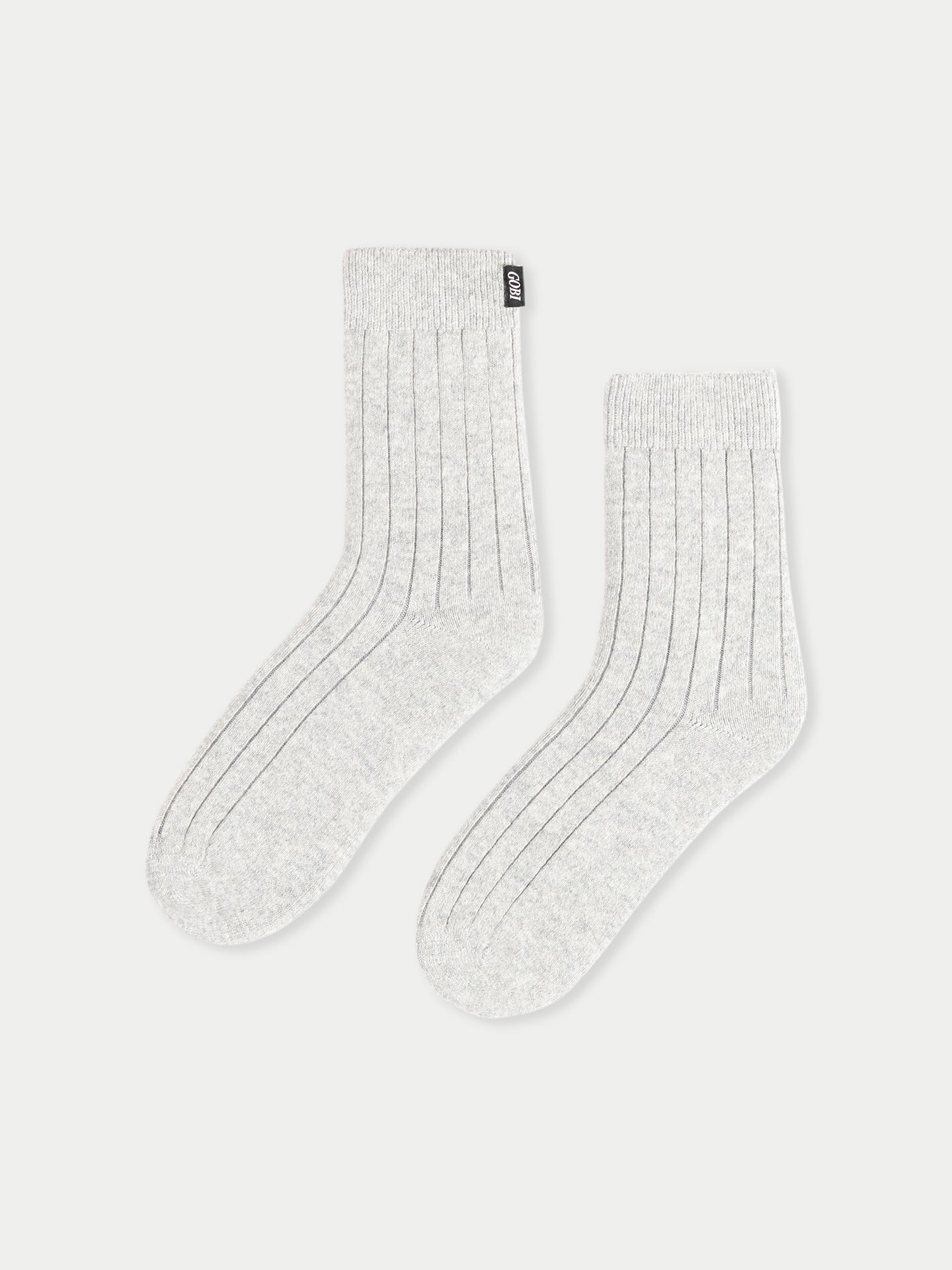 Unisex Cashmere Trim Knit Bed Socks Dawn Blue - Gobi Cashmere