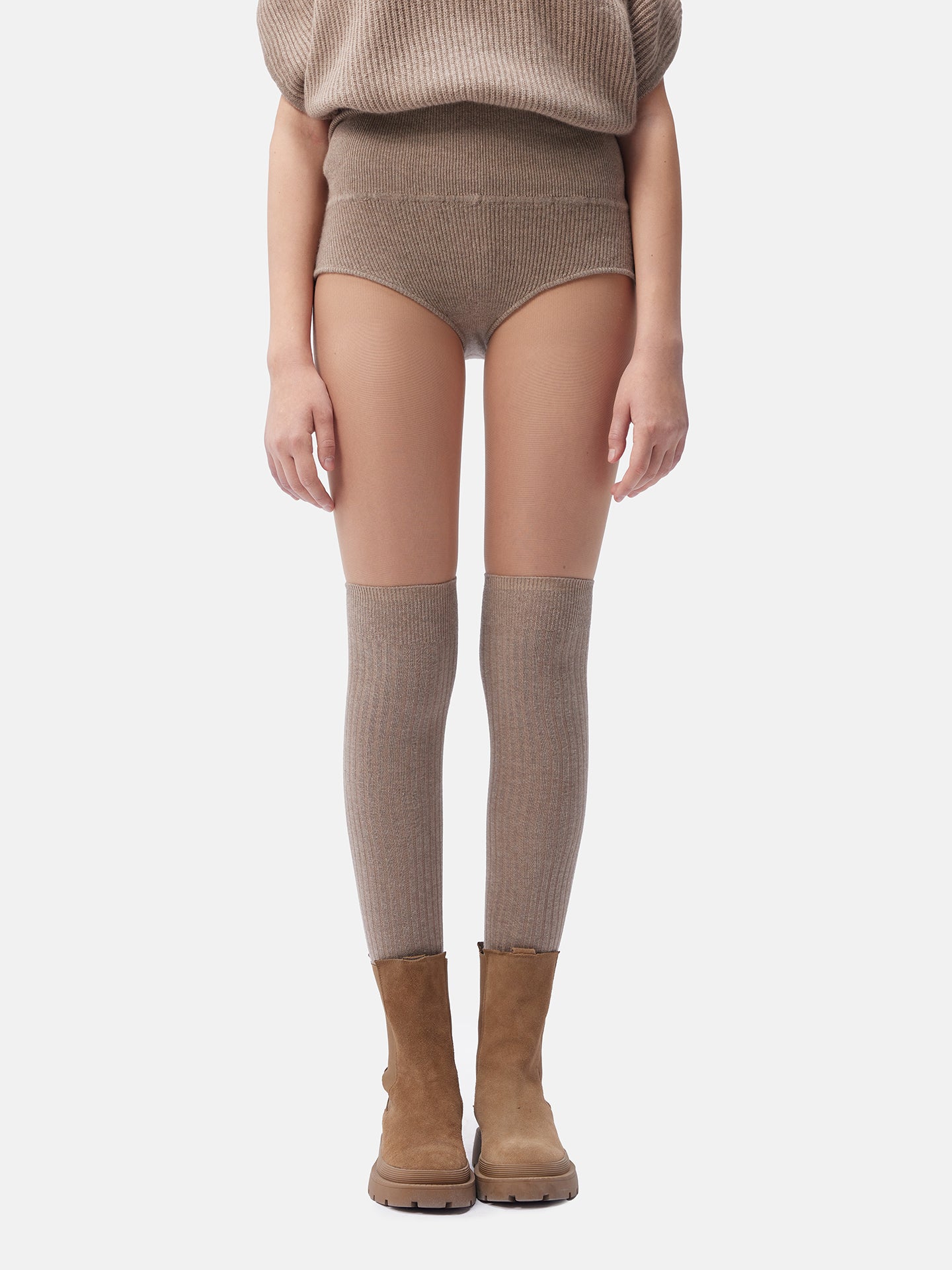 Women's Organic Colour Cashmere Underwear Taupe - Gobi Cashmere