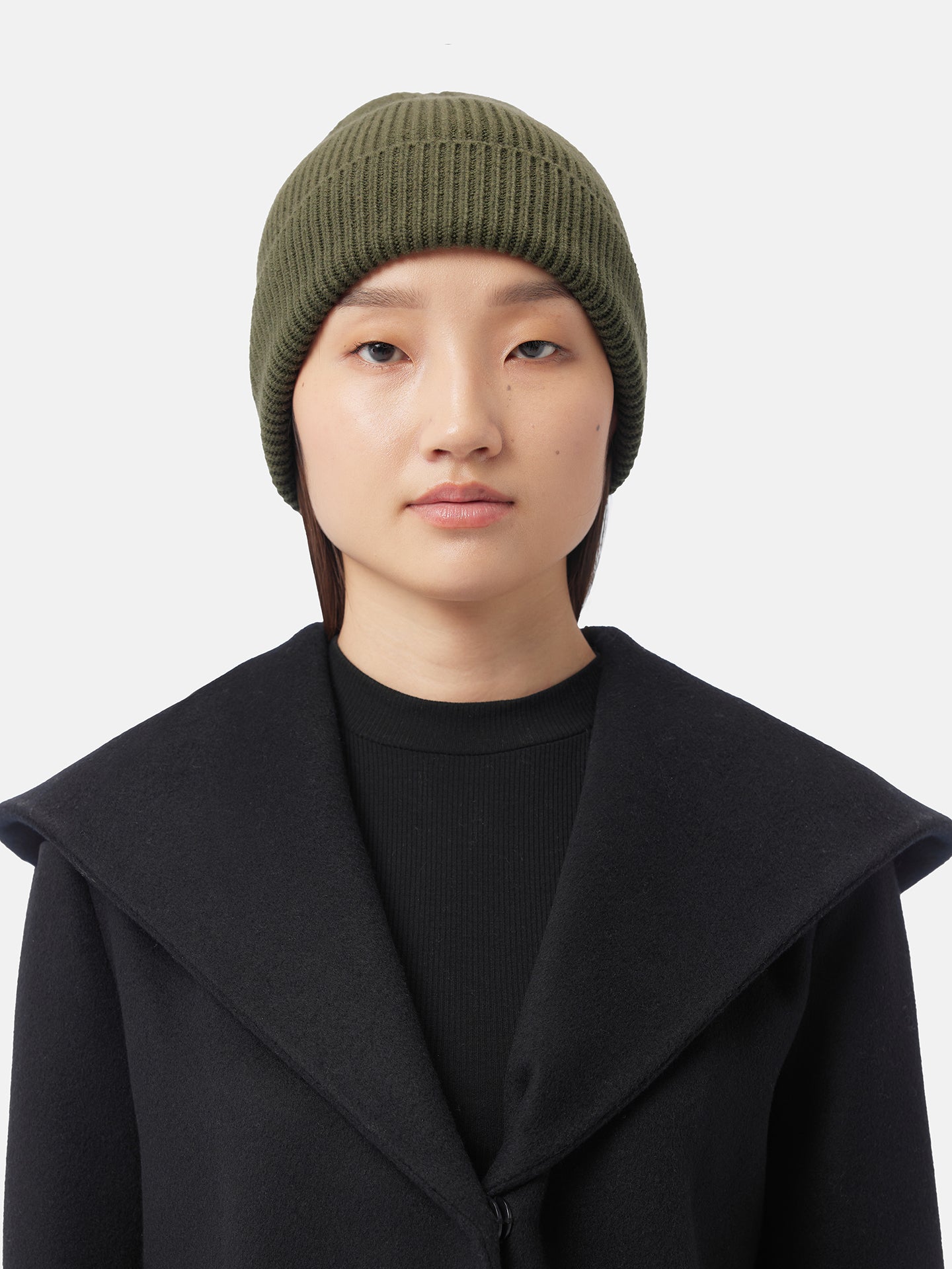 Men's Cashmere Beanie Hat Capulet Olive - Gobi Cashmere