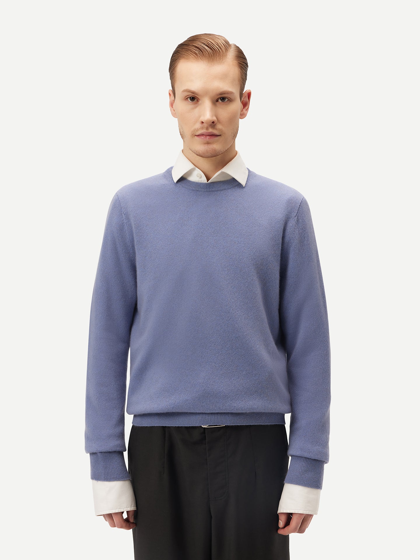 Men's Cashmere Basic Crew Neck Sweater English Manor - Gobi Cashmere