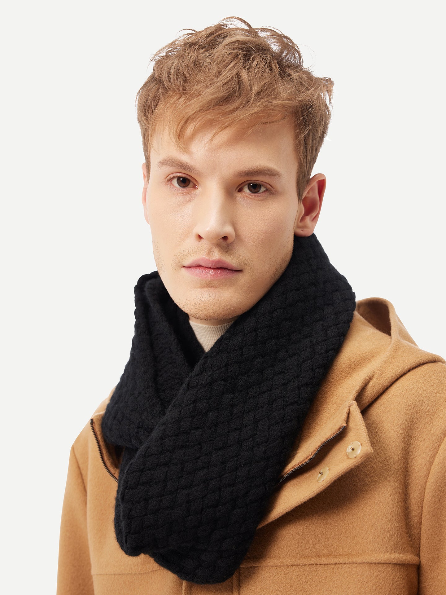 Unisex Regenerative-Cashmere Snood Black - Gobi Cashmere