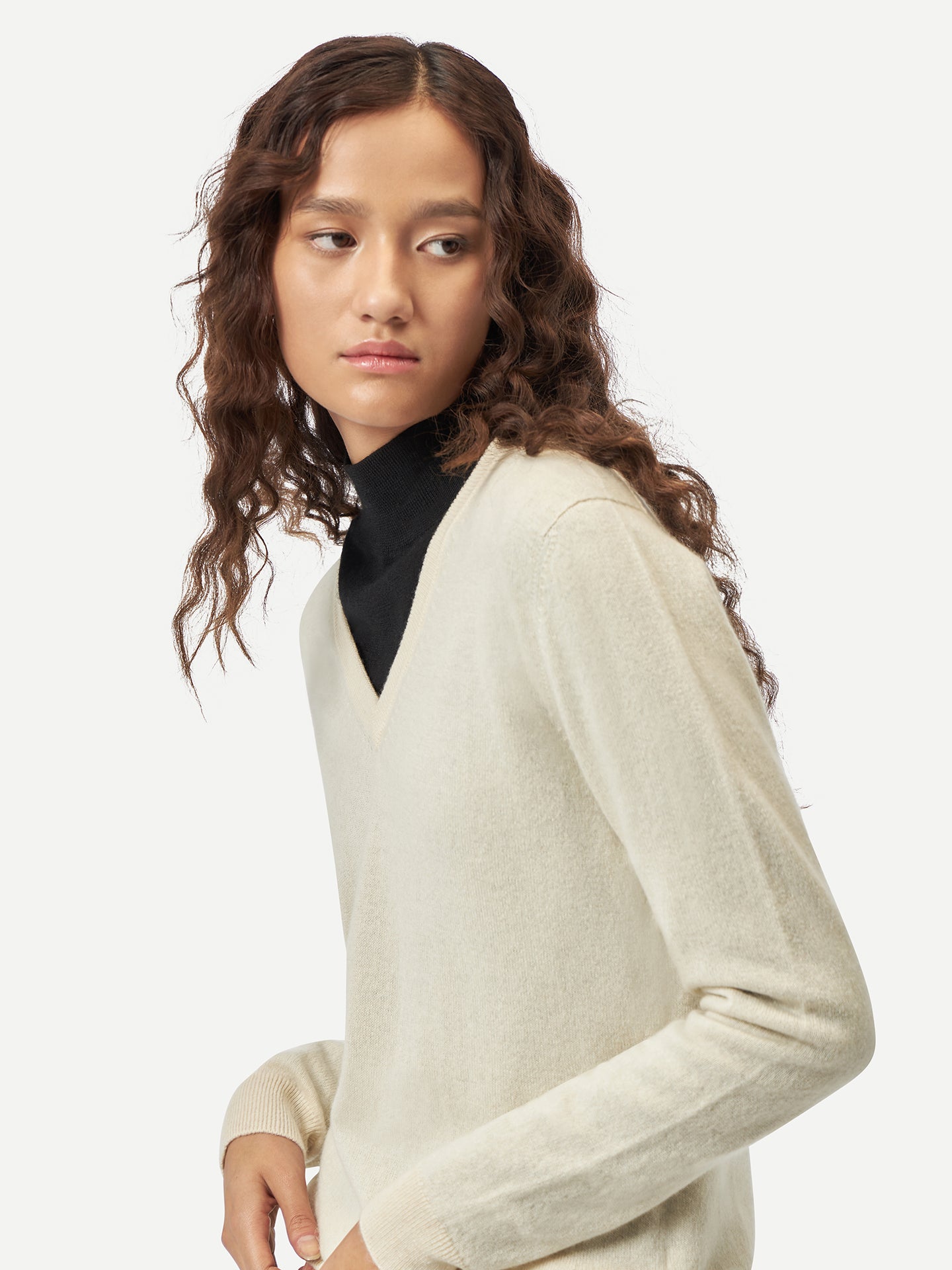 Basic Cashmere V-Neck Sweater