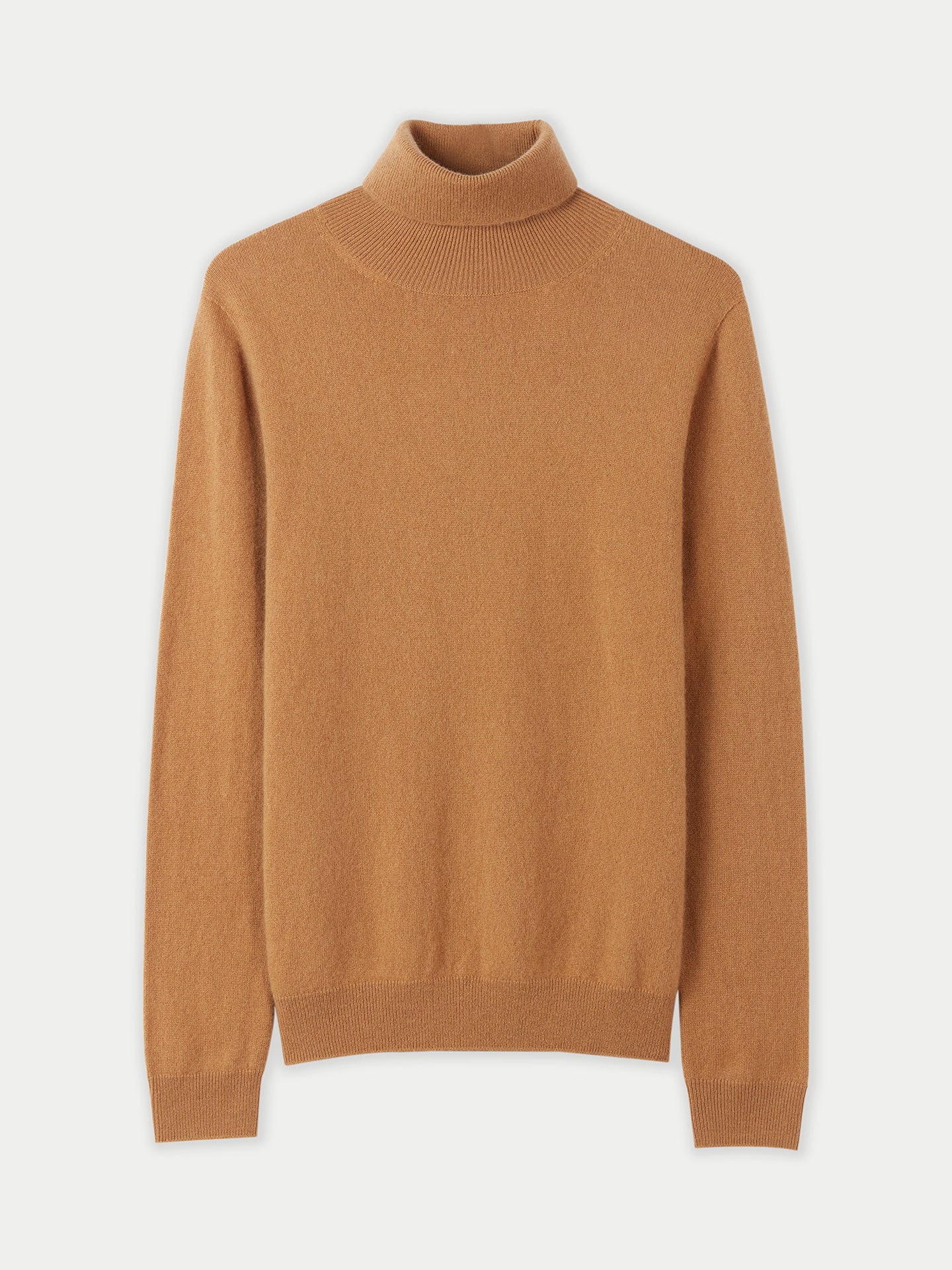 Women's Cashmere Basic Turtle Neck Sweater Almond - Gobi Cashmere