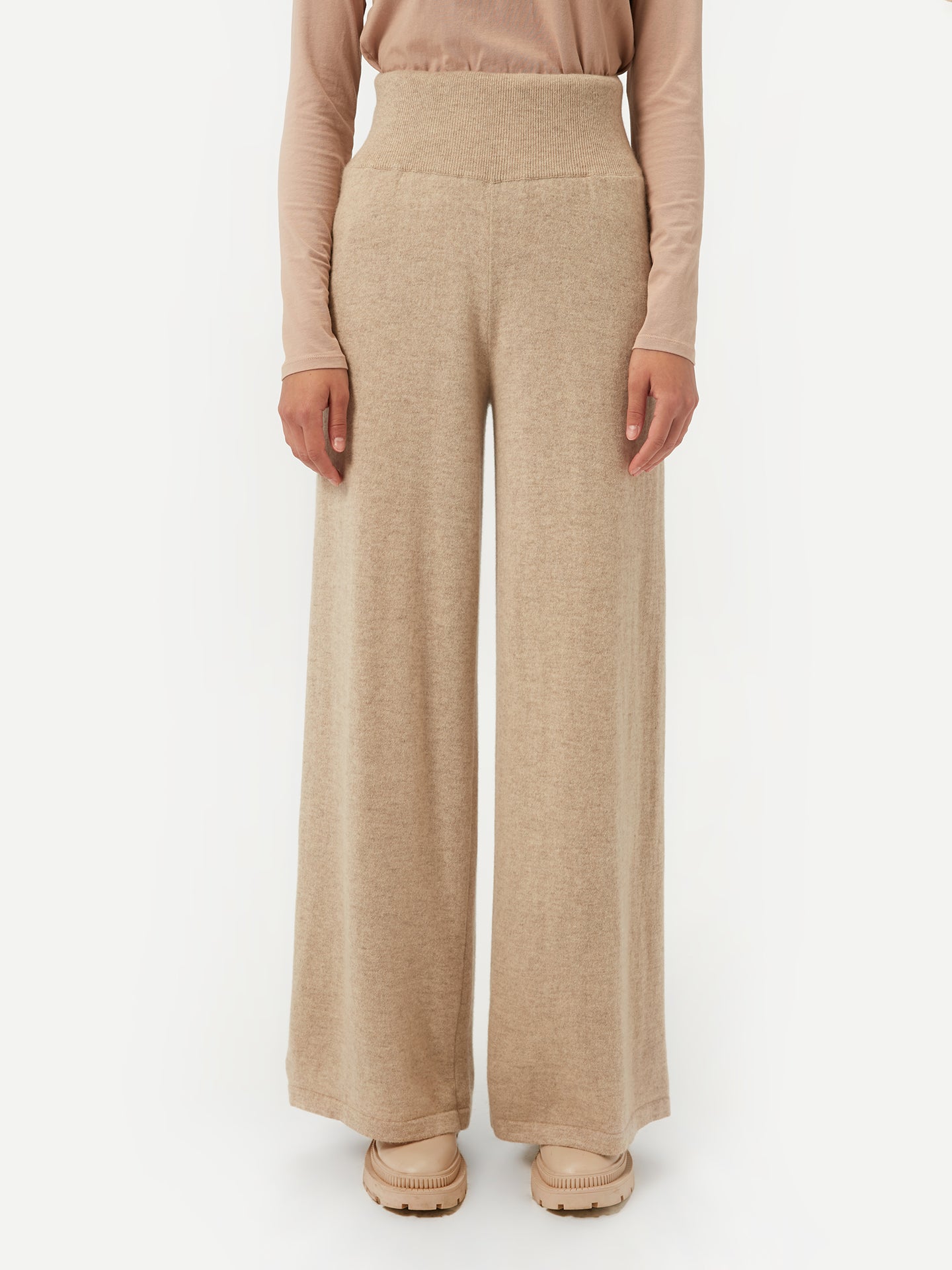 Women's Cashmere Pants Navy - Gobi Cashmere
