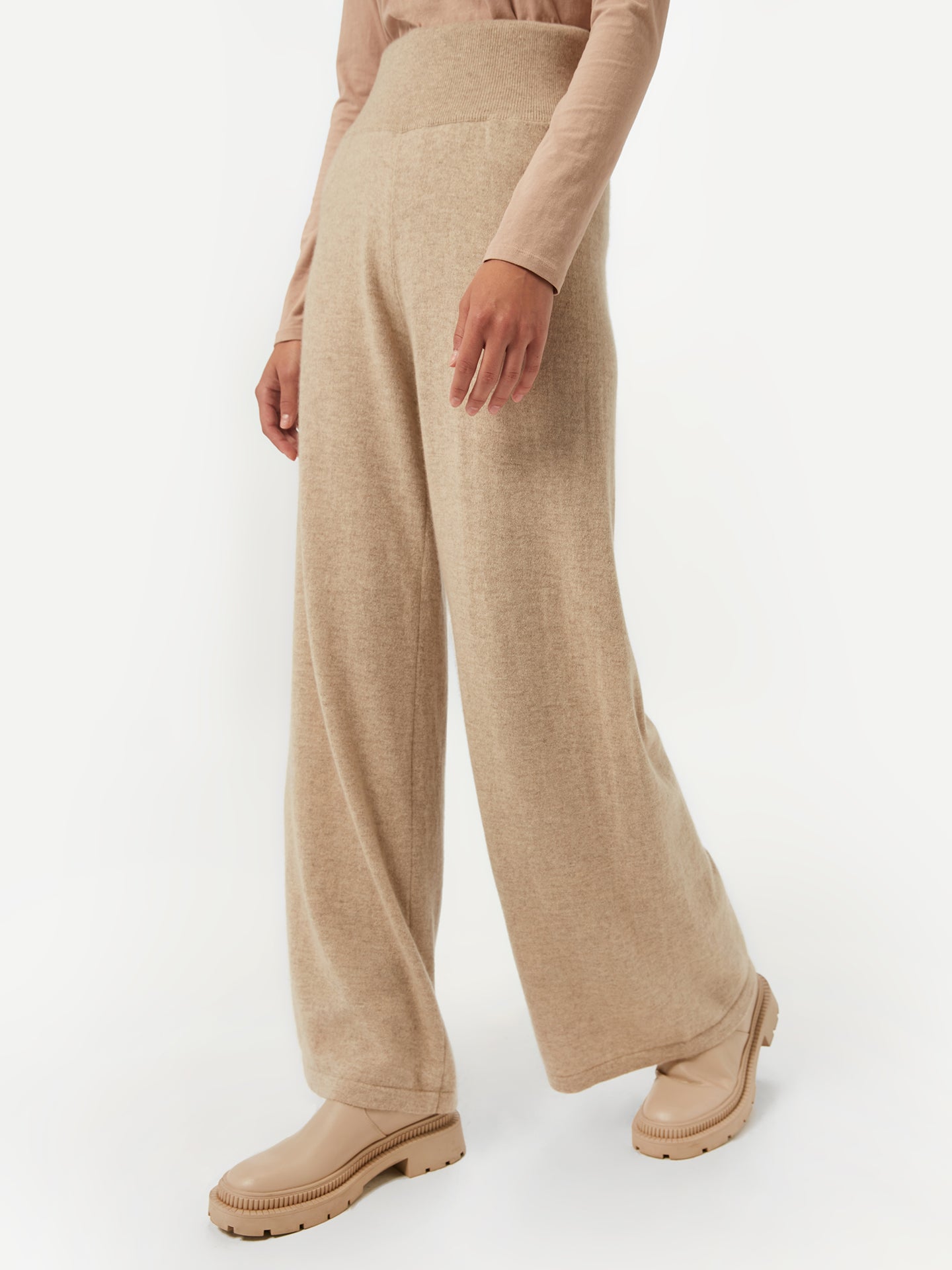 Women’s Organic Cashmere Joggers Warm Grey - Gobi Cashmere