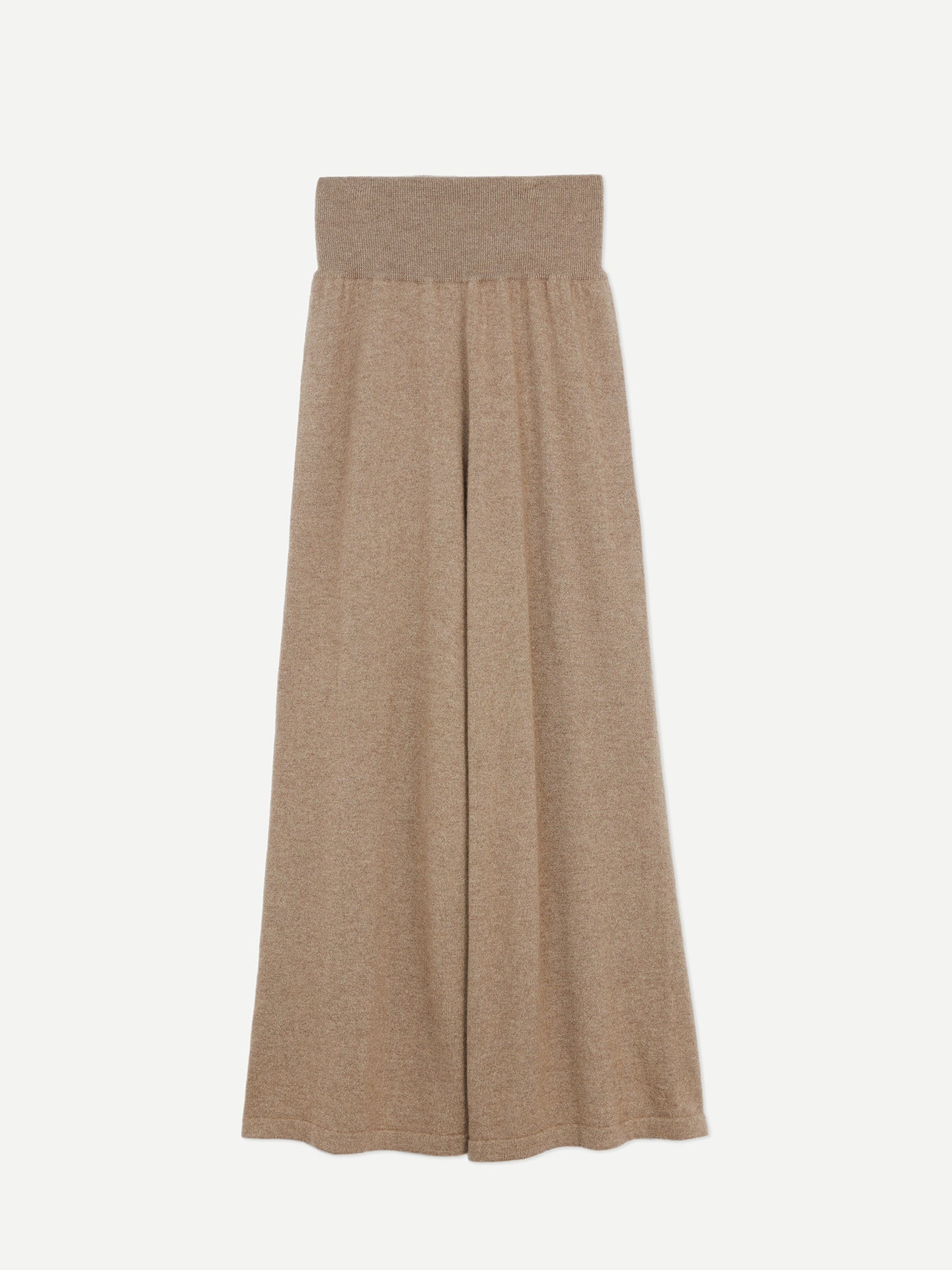 Women's Organic Cashmere Wide-Legged Pants Taupe - Gobi Cashmere