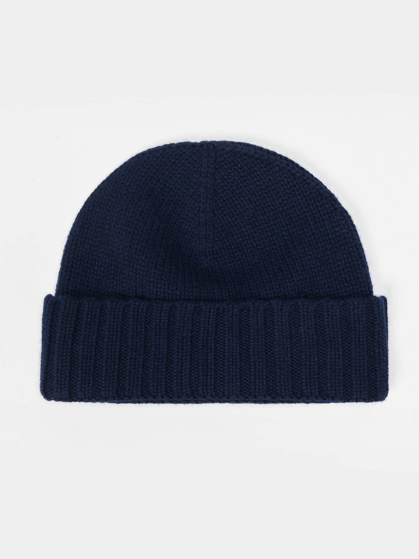 Unisex Cashmere Rib Knit Hat Navy - Gobi Cashmere