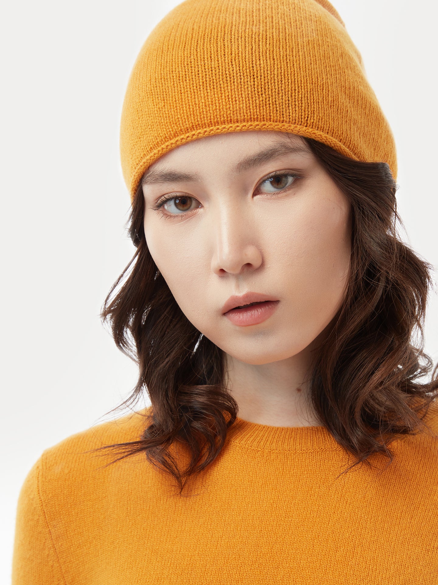 Women's Cashmere €99 Hat & Sweater Set Daffodil - Gobi Cashmere