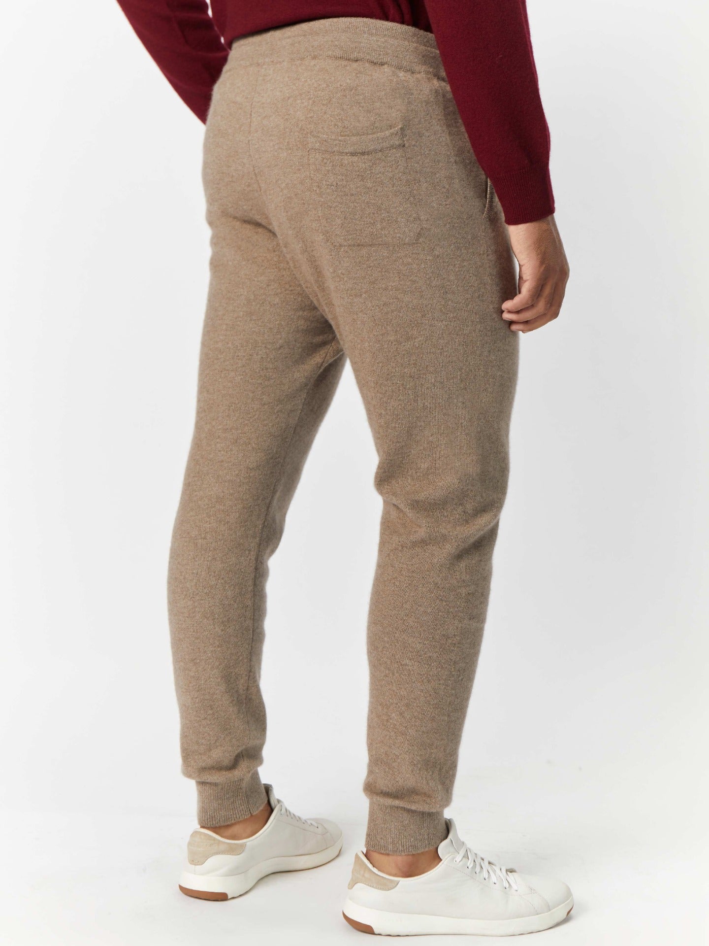 Men's Cashmere Jogger Taupe - Gobi Cashmere