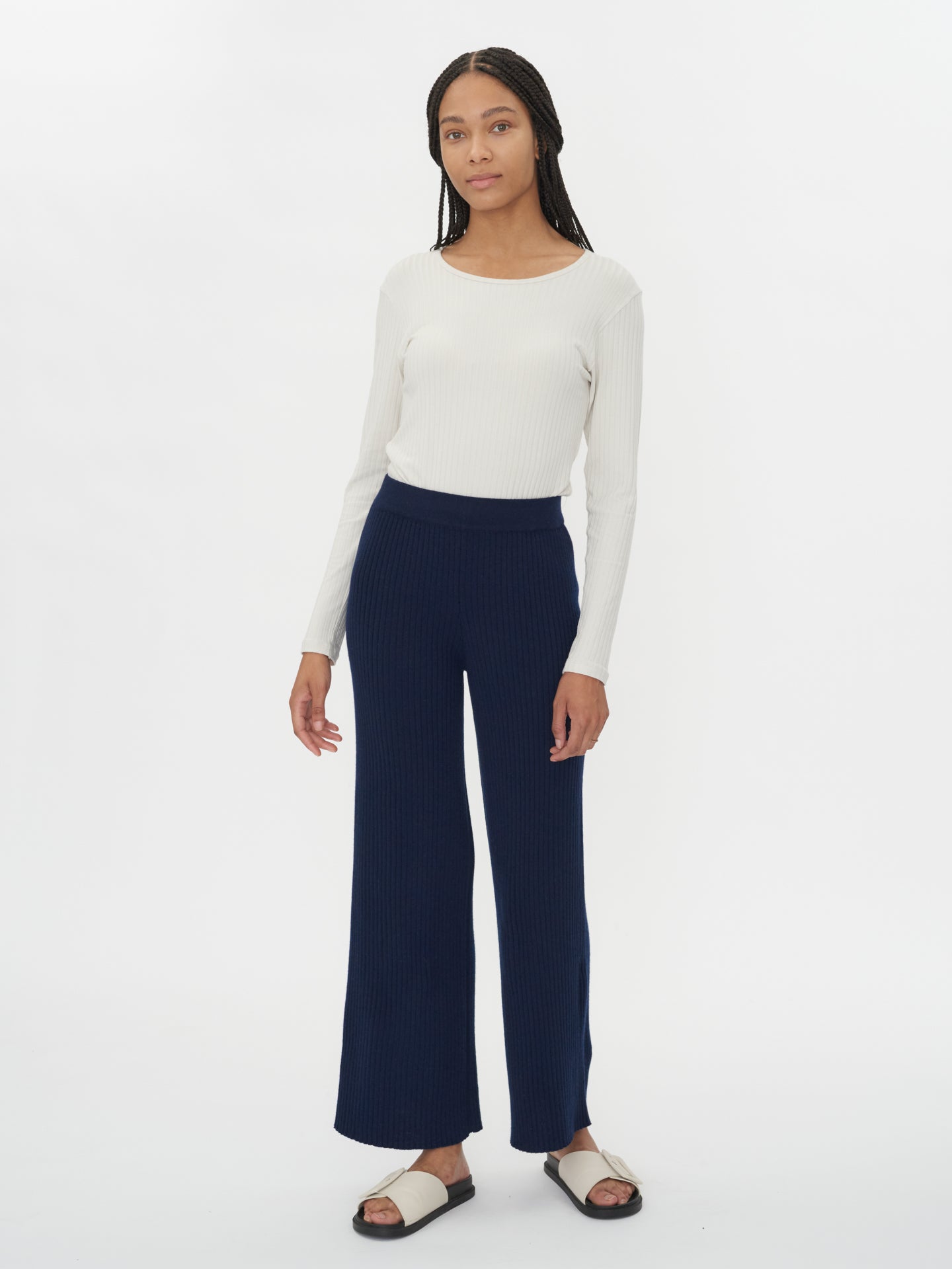 Women's Cashmere Pants Gray - Gobi Cashmere