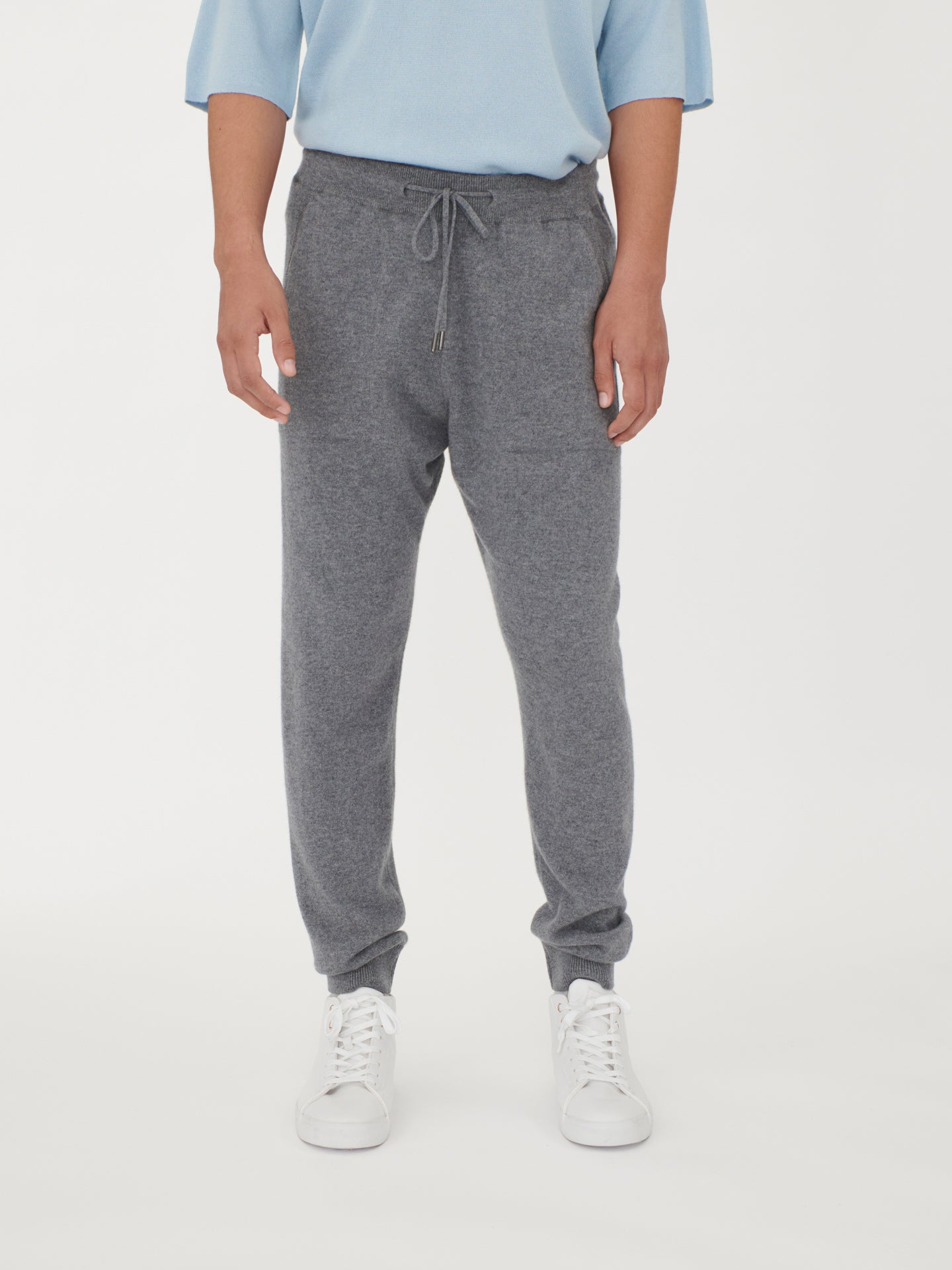 Men's Cashmere Jogger dim gray- Gobi Cashmere