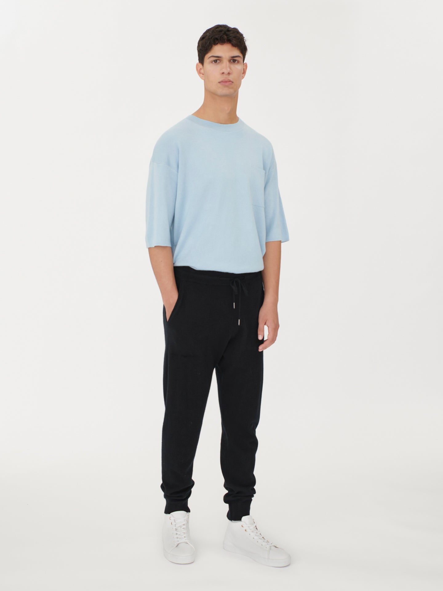 Men's Cashmere Jogger Black - Gobi Cashmere