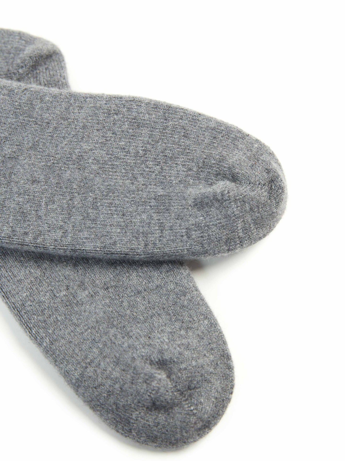 Unisex Cashmere Rib Knit Bed Socks Dim Gray - Gobi Cashmere