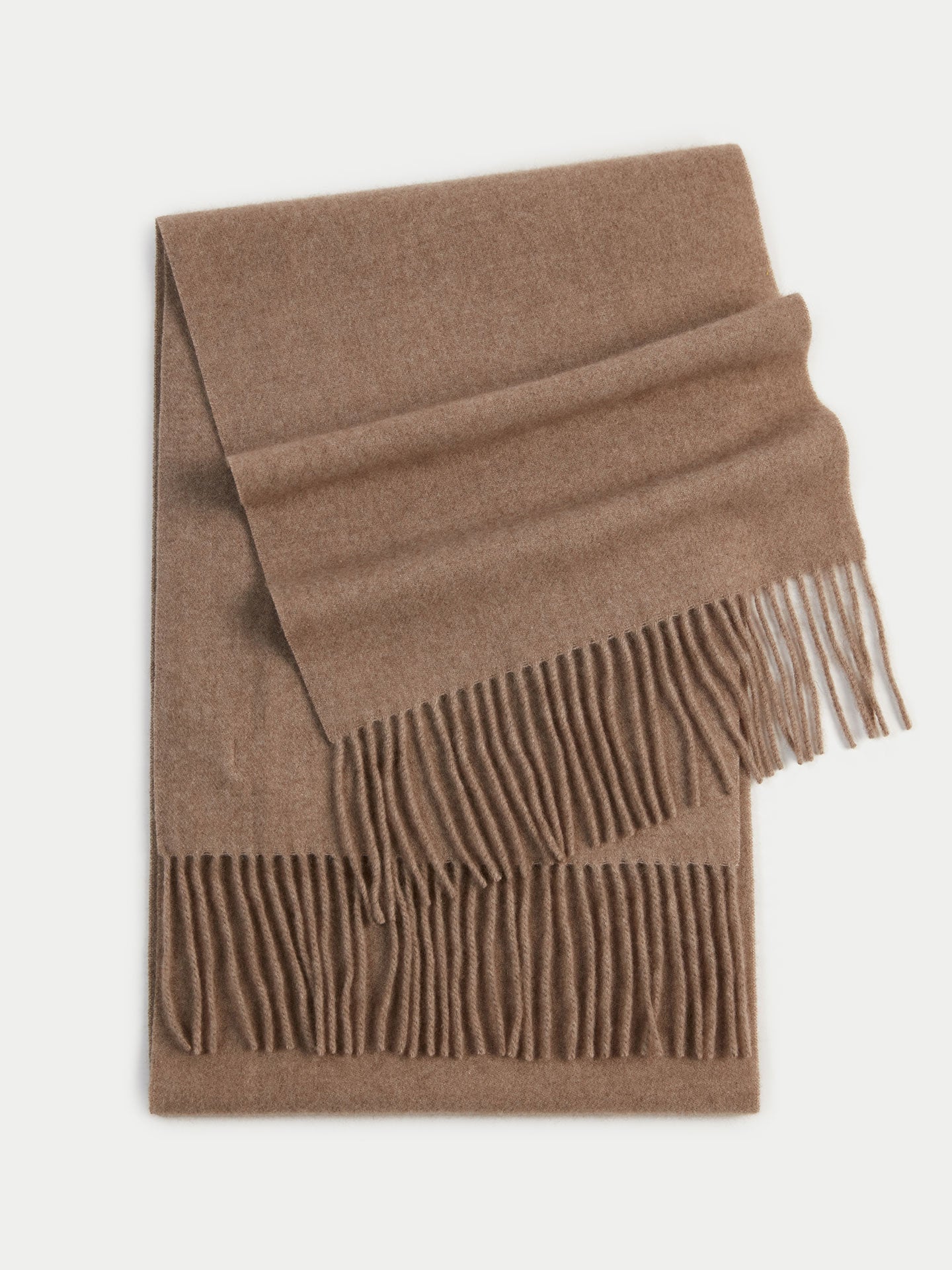 Unisex Cashmere Oversized Woven Scarf Taupe - Gobi Cashmere