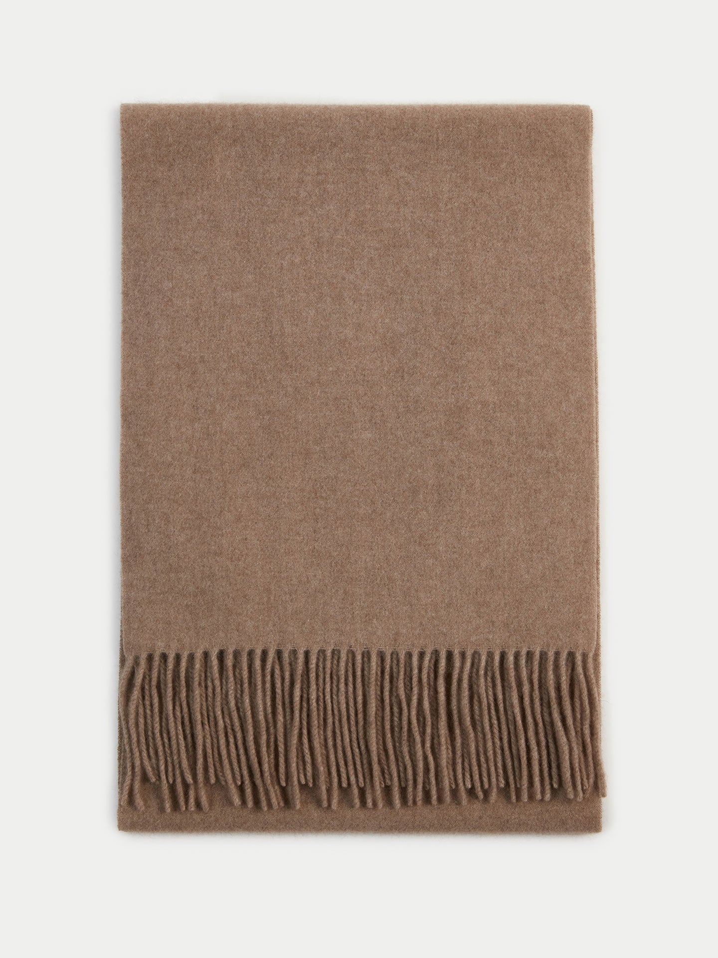 Unisex Cashmere Oversized Woven Scarf Taupe - Gobi Cashmere