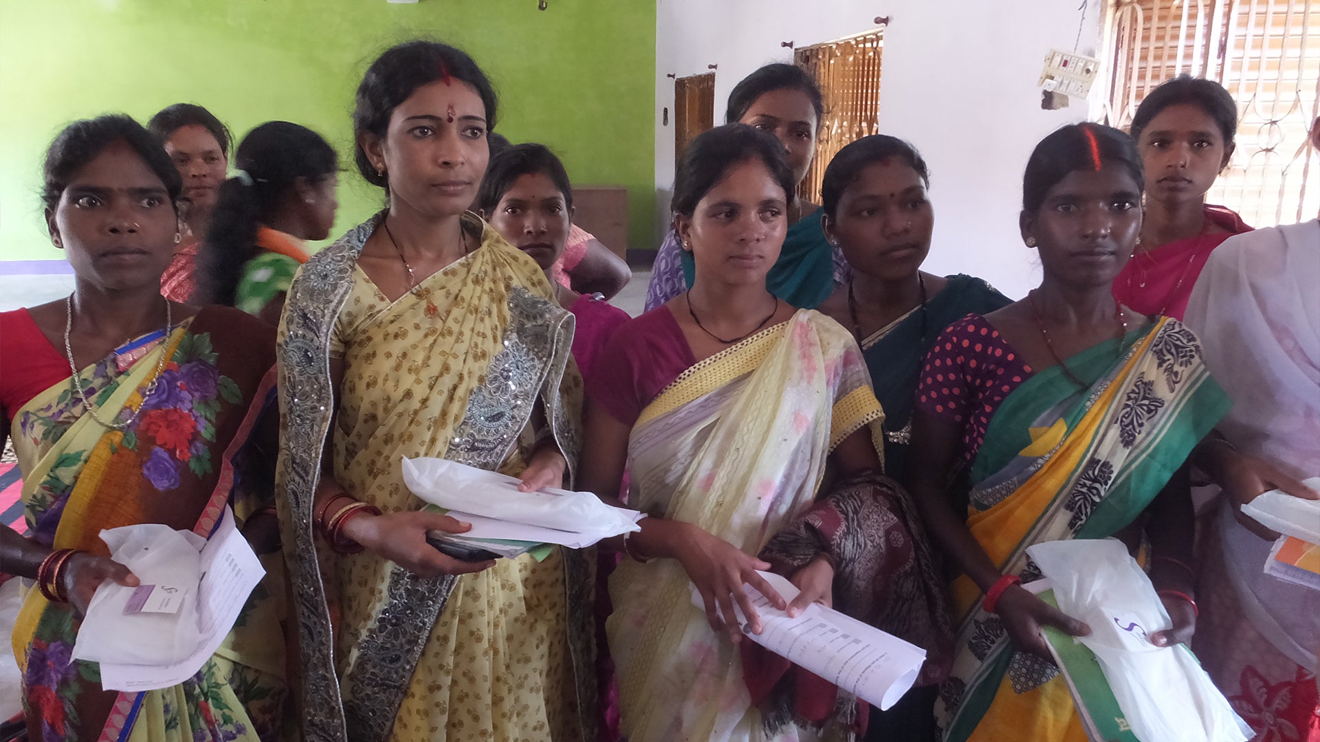 Women holding saathi pads