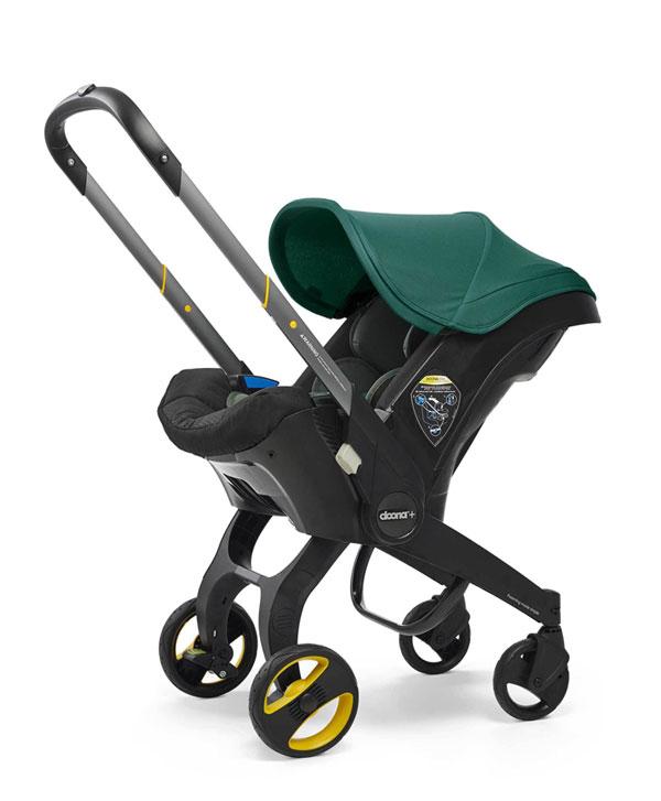 stroller with yellow wheels