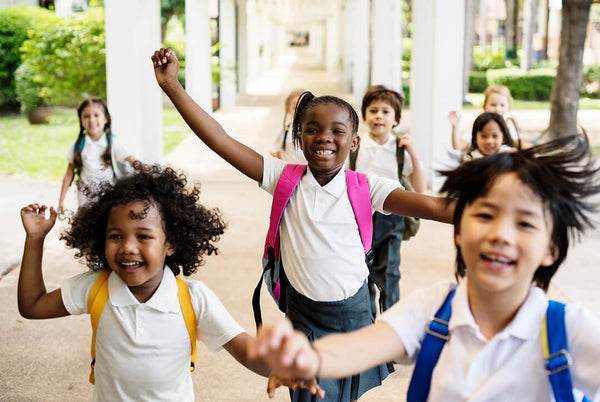 Happy children at school