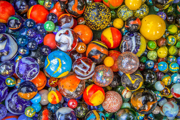 Color Marbles representing Multicultures