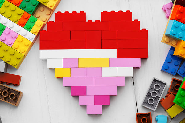 heart-shaped building blocks