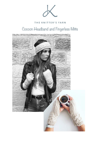 Headband and fingerless mitts in Rowan Cocoon