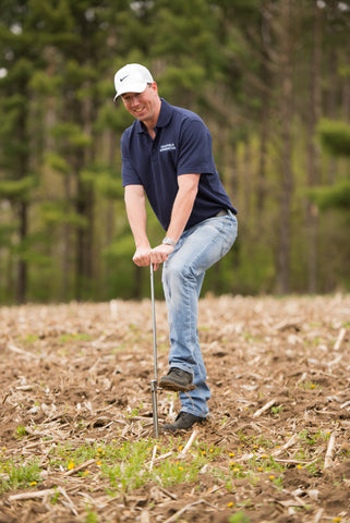 Example of how to take a soil sample