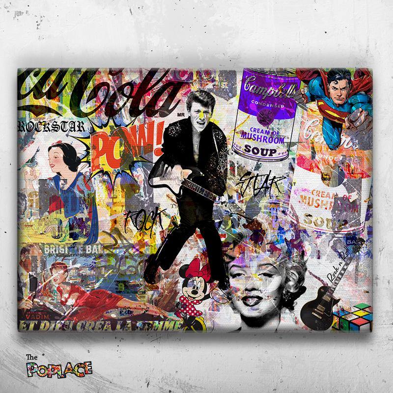  Tableau  POP  ART  ROCK ICONS Toile Pop  art  D co design  