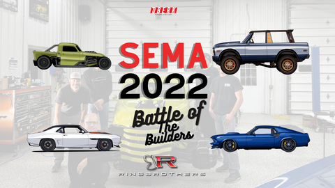 Battle of the builders SEMA 2022 Ring Brothers ENYO patriach strode bully with Oberk Car Care Part 1