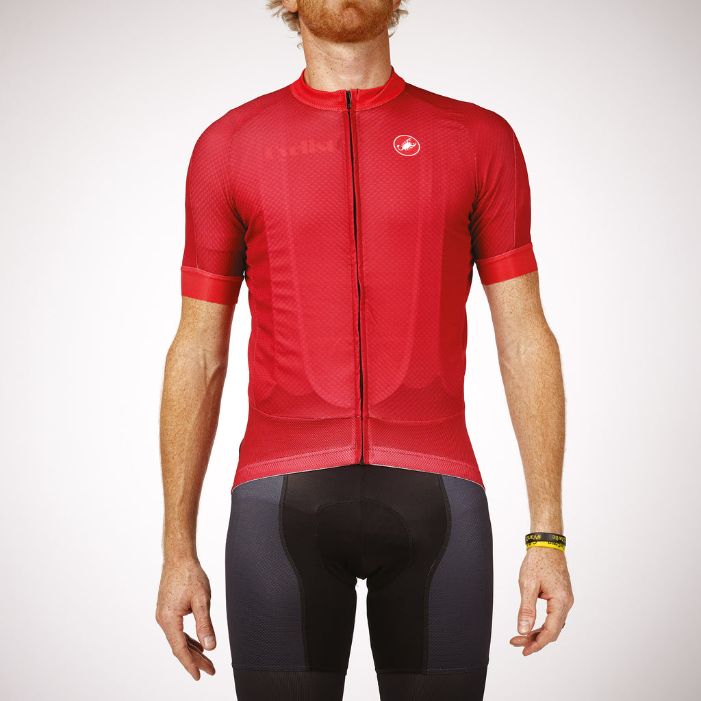 red jersey cycling