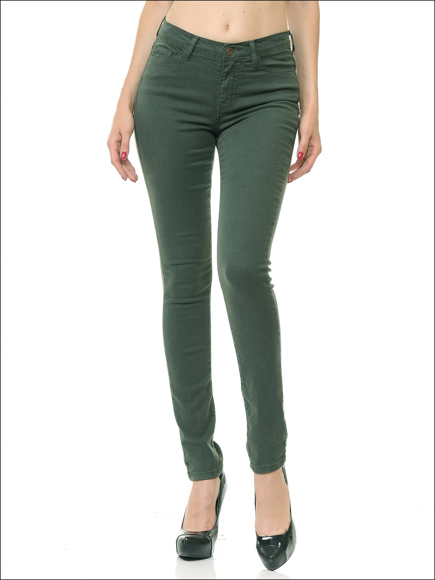 olive colored skinny jeans