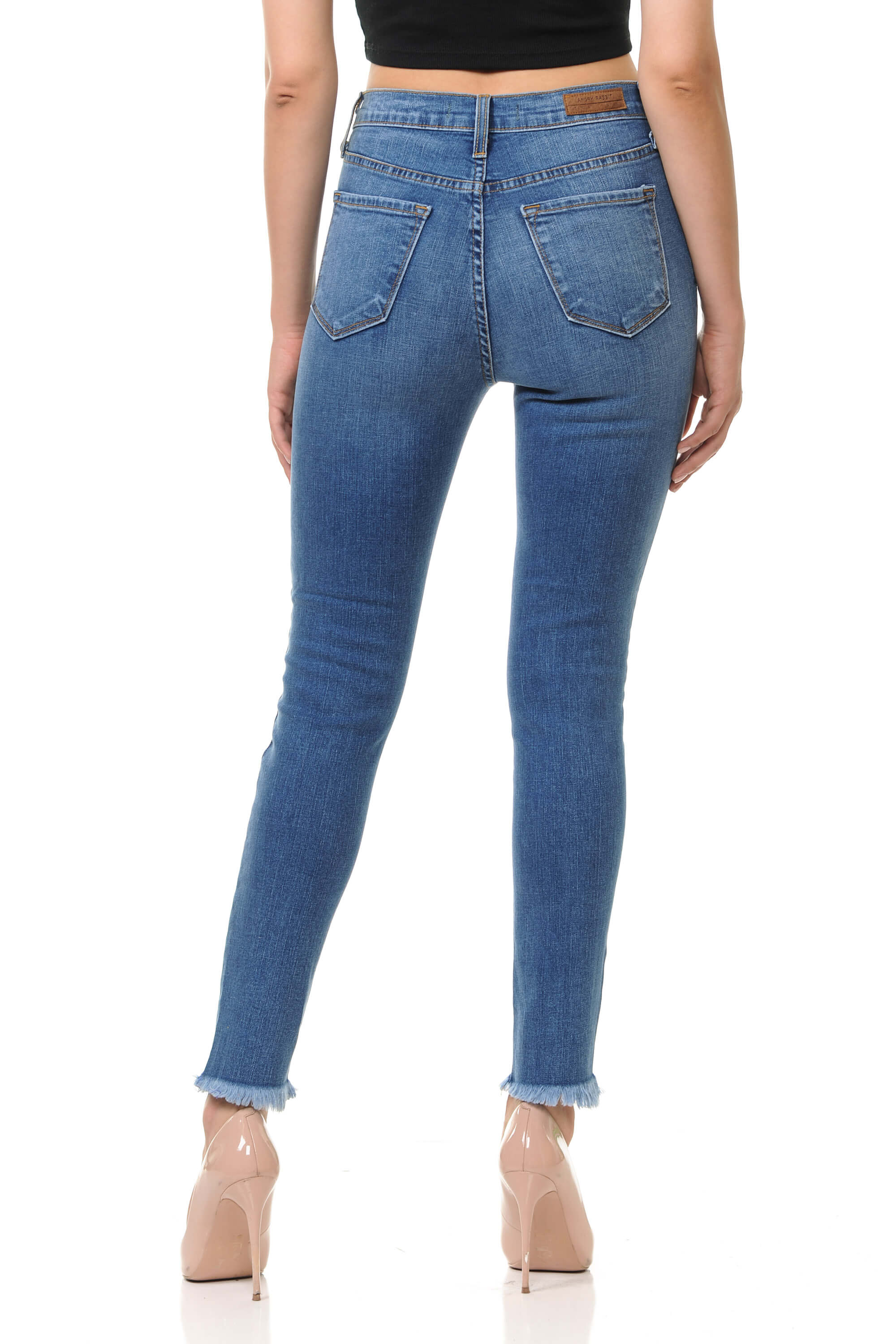 fray ankle jeans
