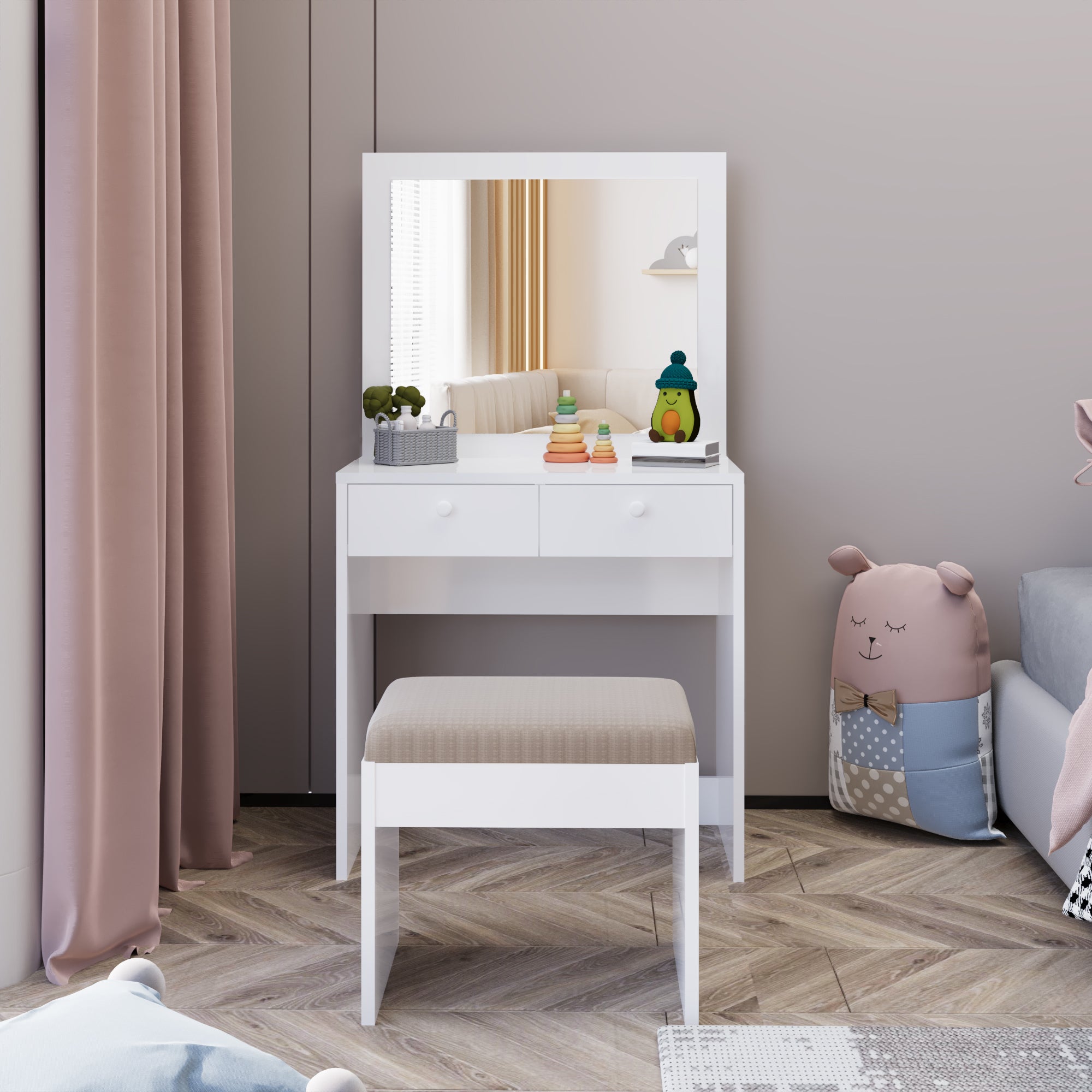 Boahaus Anna Kids Vanity Table and Chair Set - Boahaus product image