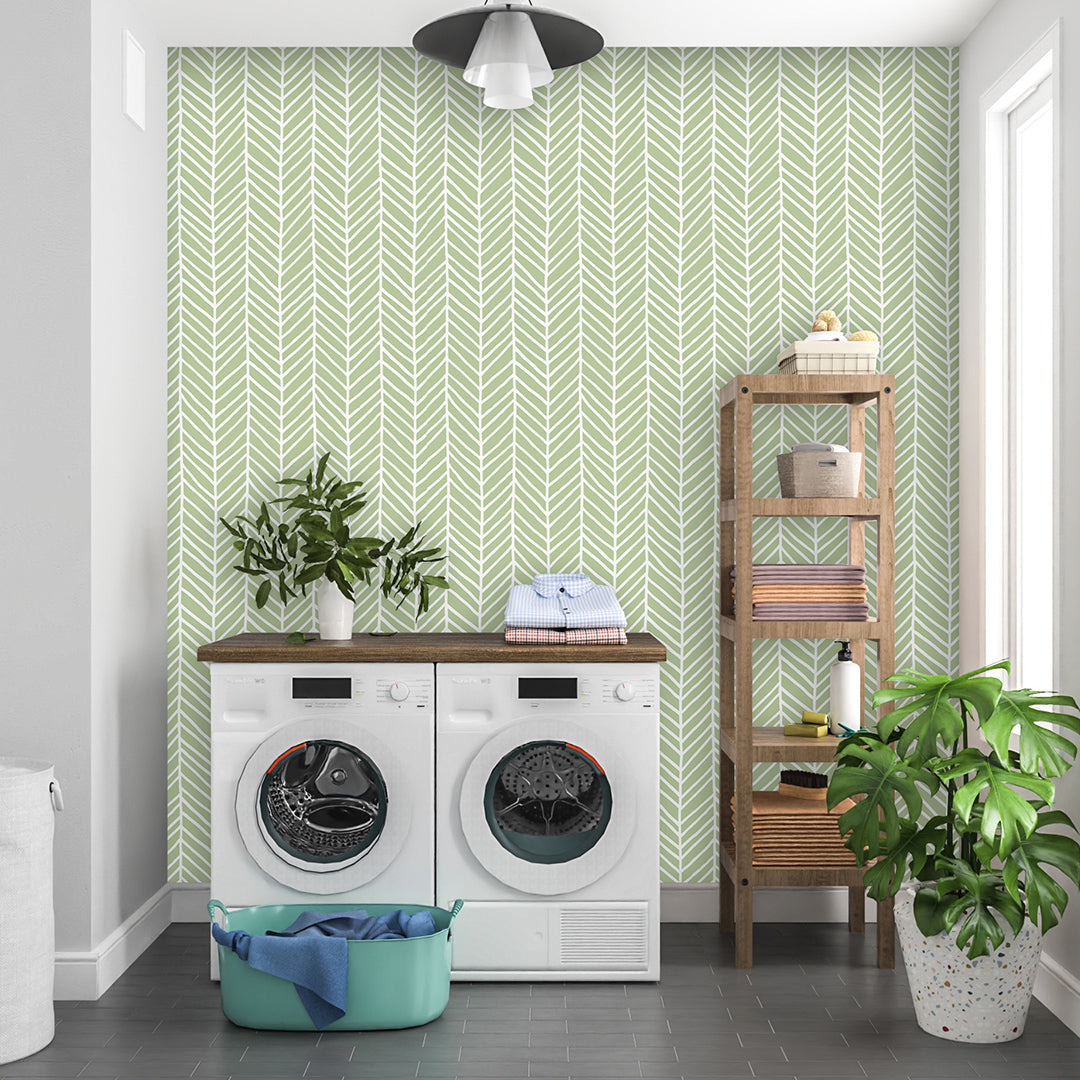 10 Stylish Wallpapers to Liven Up Your Laundry Room  Nicole Gibbons Style