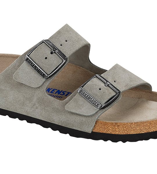 birkenstock arizona stone suede