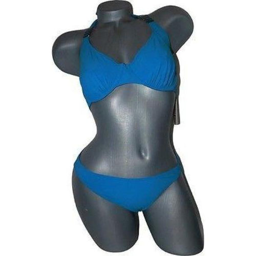 GOTTEX designer swimsuit bikini 8 E CUP bust Bondi blue underwire enamel