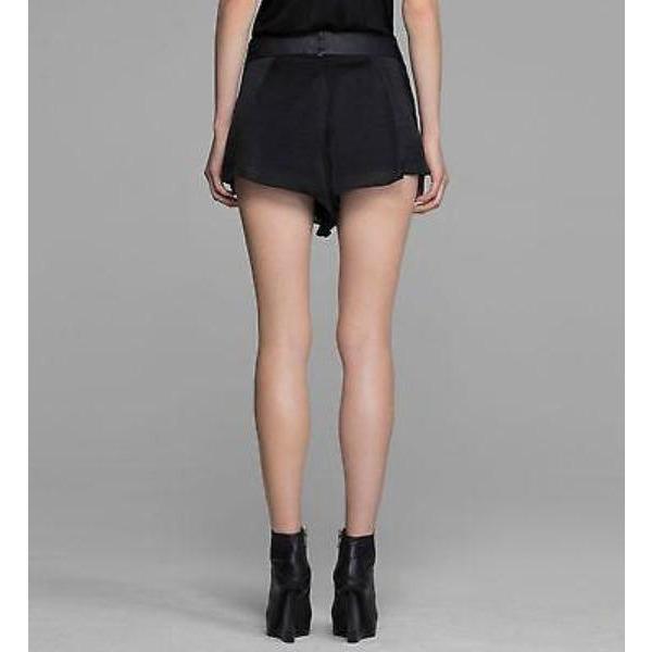 HELMUT LANG 10 draped black dressy shorts lined $345 designer runway s ...