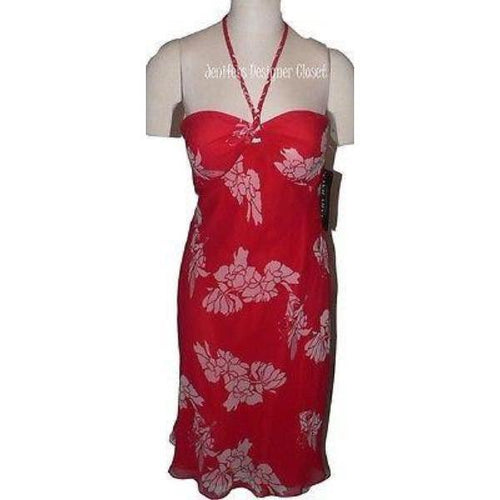 MARY BAYS by Victoria Royal dress 12 strapless red silk cocktail