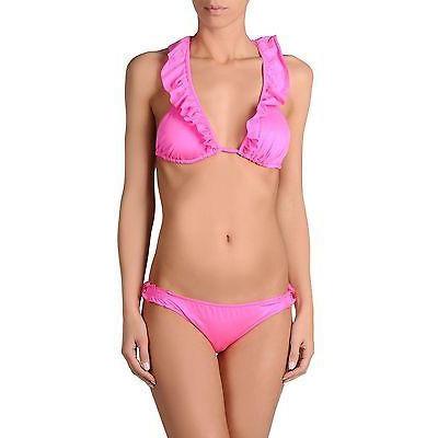 JE M'EN FOUS bikini swimsuit 44 M 10 Italy hot pink ruffled runway