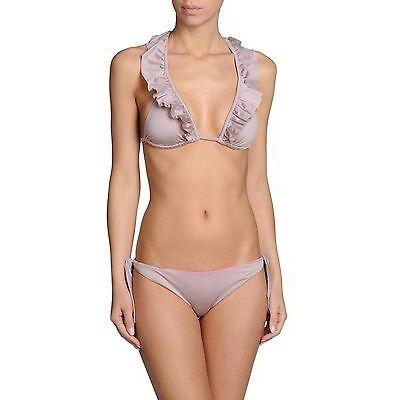 JE M'EN FOUS bikini swimsuit Italy ruffled high-end runway taupe