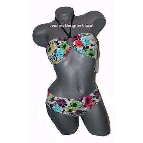 GOTTEX designer swimsuit 8B cup bikini bandeau bright colors 2 PC